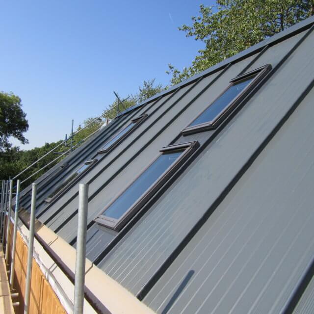 Rooflights on pitched roof