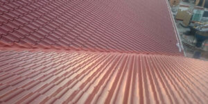 HIP Valley gutter detail in a Kingspan insulated rooftile in Terracotta, for Inline Framing in Gibraltar 